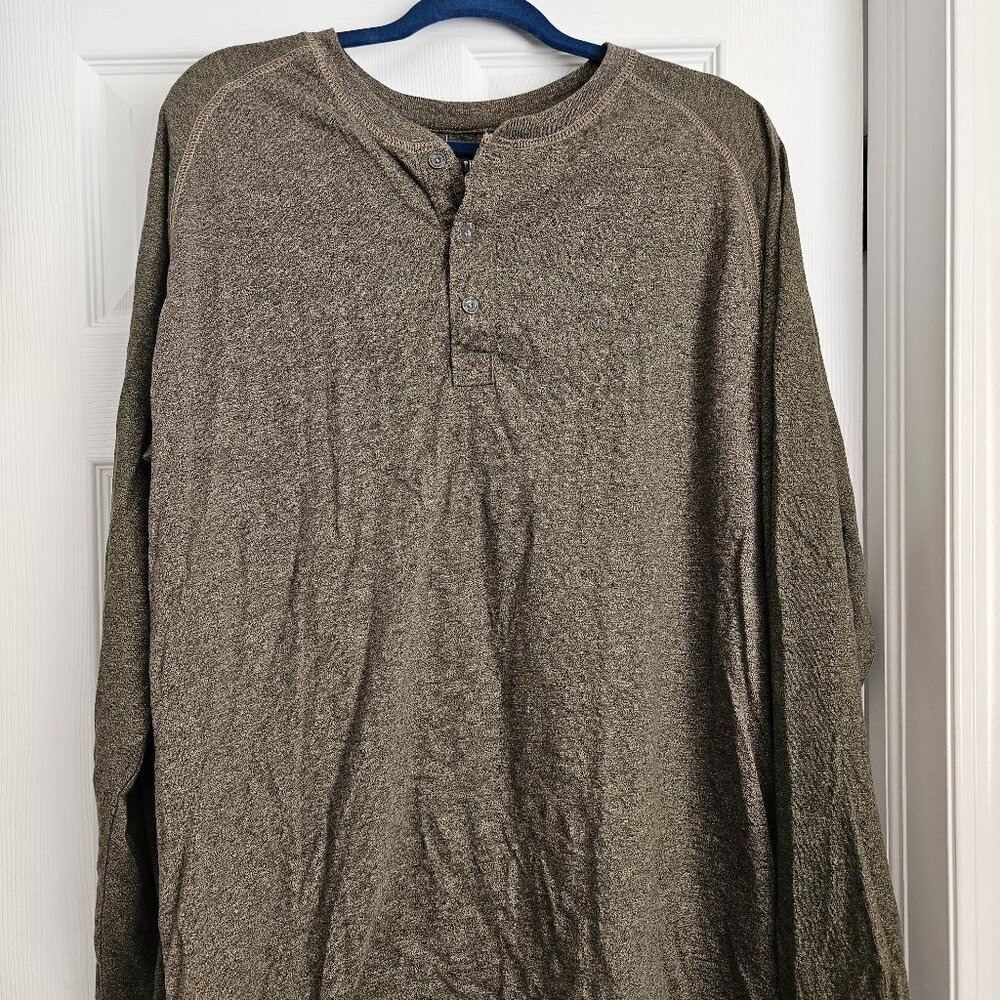 Grey/Green Men's Red Head Brand Co Long Sleeve Shirt size 2XL